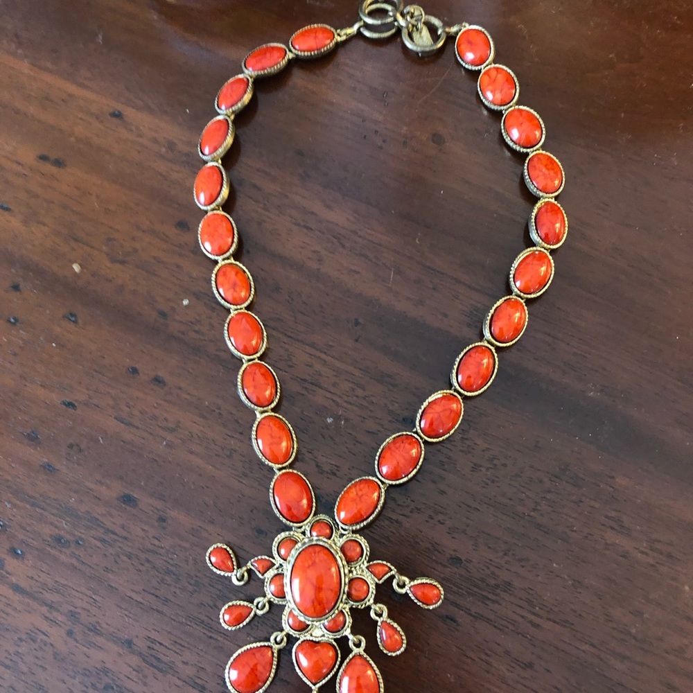Amrita Singh orange necklace